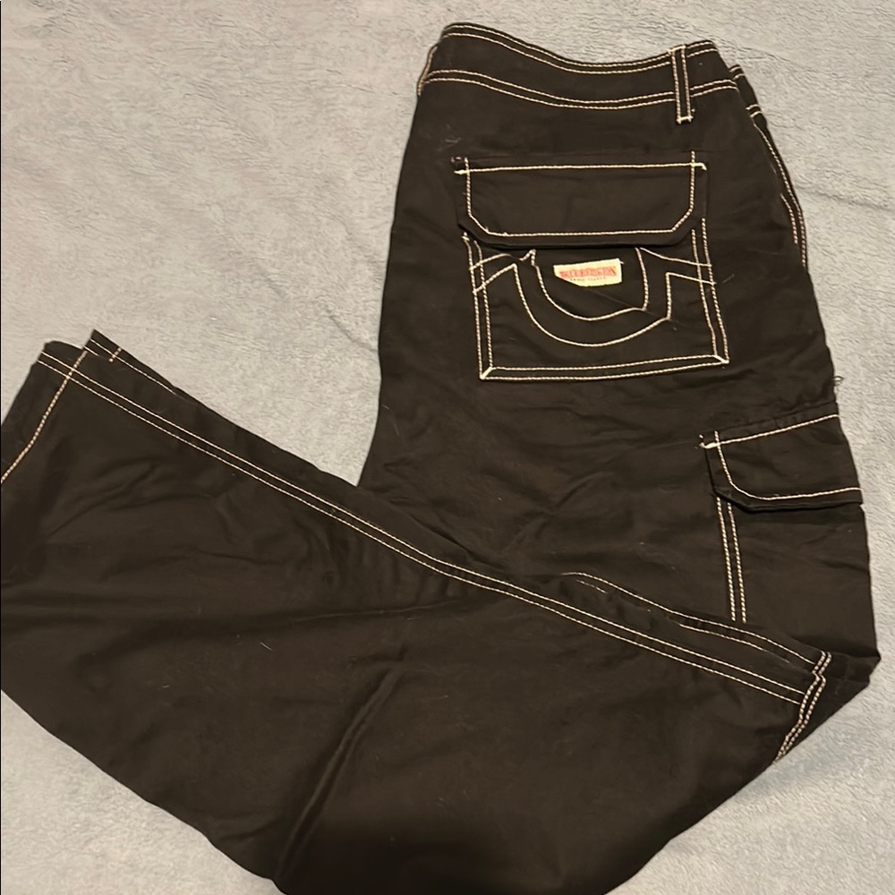 True Religion Black Cargo Pants